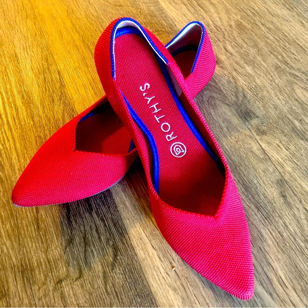 Rothy’s The Point Flat in Chili Red Size 9 - Retired Color